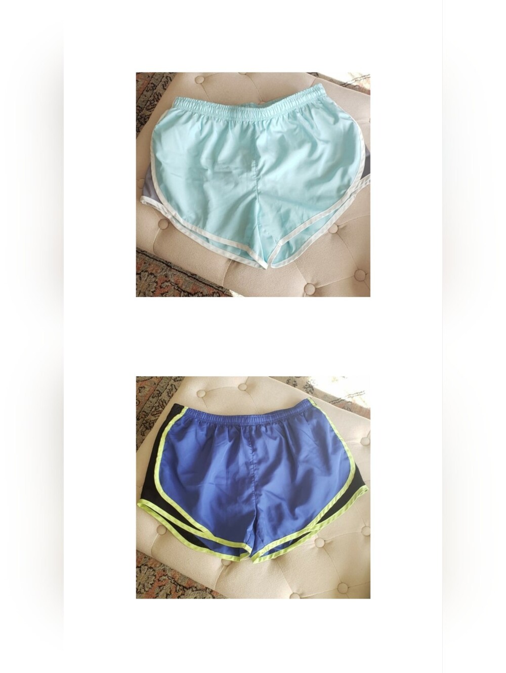 Light Blue & Royal Blue Athletic Shorts Duo Bundle Set Lot